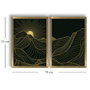 Wallity Set de 2 Cuadros Decorativos Enmarcados en Oro y Negro